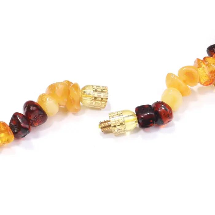 Collier en ambre naturel avec chaîne de pull en pierre naturelle pour hommes et femmes cadeaux d'anniversaire occasions spéciales perles hypoallergéniques DIY