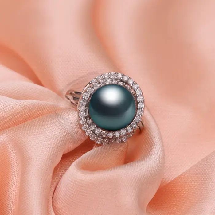Bagues en perles naturelles de grande taille pour femmes
