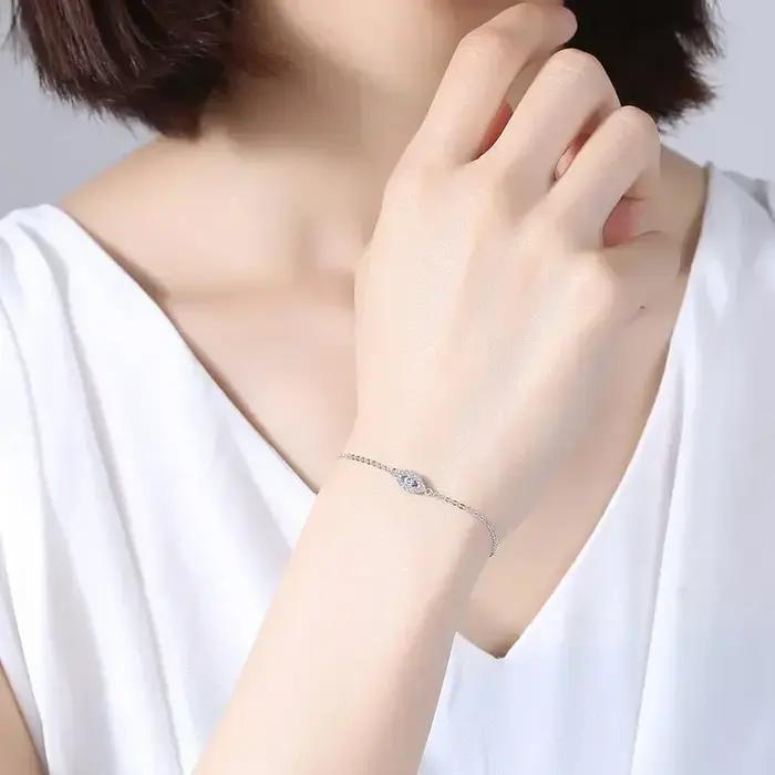 Bracelet porte-bonheur œil turc KALETINE en argent sterling 925 pour femmes