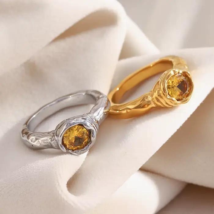 E.B.belle – bagues fines en Zircon pour femmes