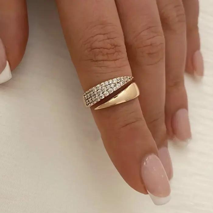 Bagues de soleil plaquées or 18 carats en acier inoxydable avec pierre naturelle pour femmes occasions spéciales soirée élégante