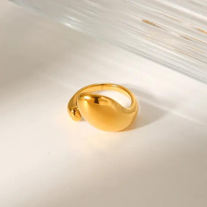 Huang Chao – bague lisse en acier inoxydable