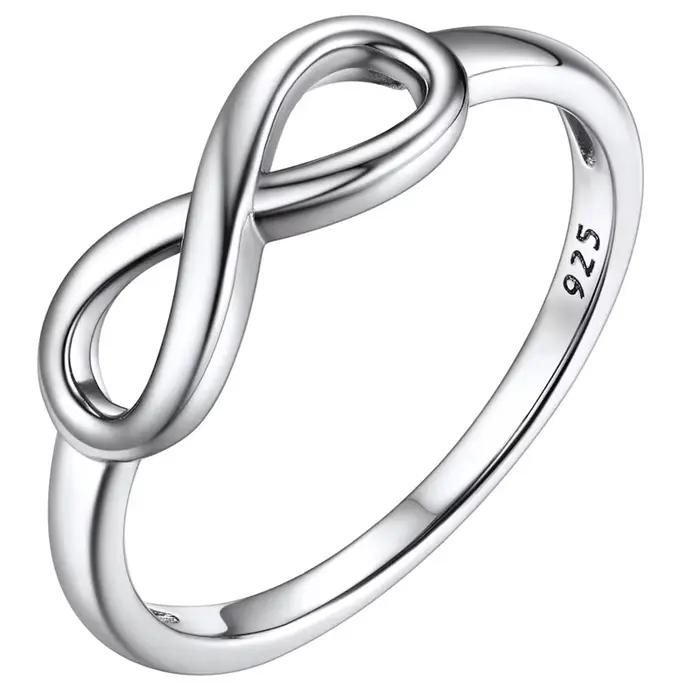 Simpel Infinity Knot Bagues, jolis anneaux d'amitié/demoiselle d'honneur BFF mignons, alliances de p