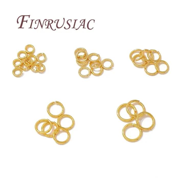 Anneaux ouverts plaqués or 18 carats pour la création de bijoux DIY bracelets accessoires anneaux de saut et connecteurs pour occasions spéciales