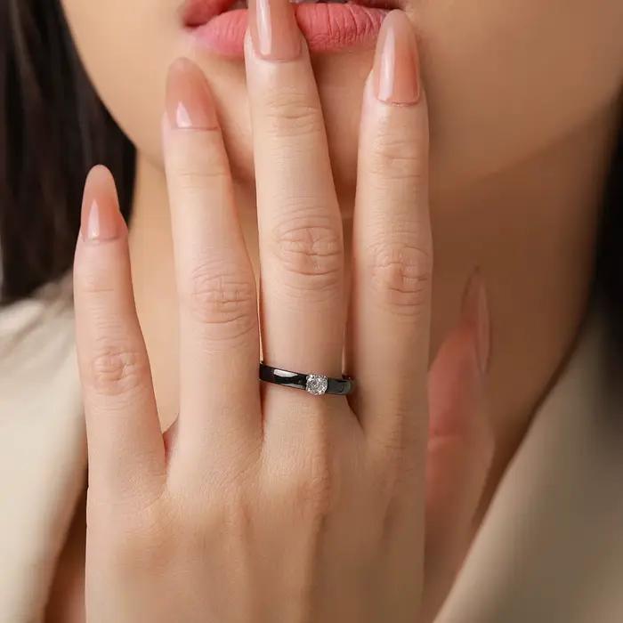 Bague de promesse classique pour femme