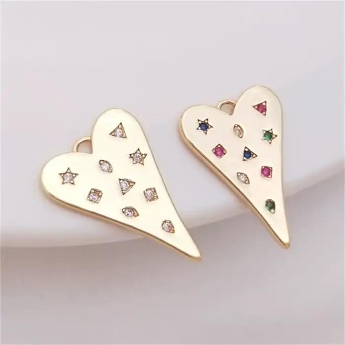 Pendentif Cœur En Or Véritable 14 Carats À Personnaliser Collier Bijoux Occasions Spéciales