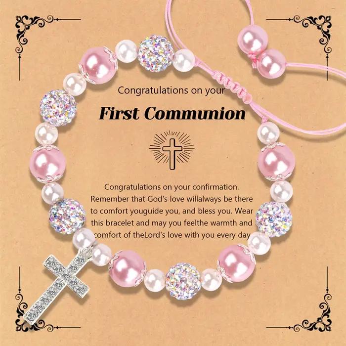 Cadeaux pour filles - Bracelet croix de perles