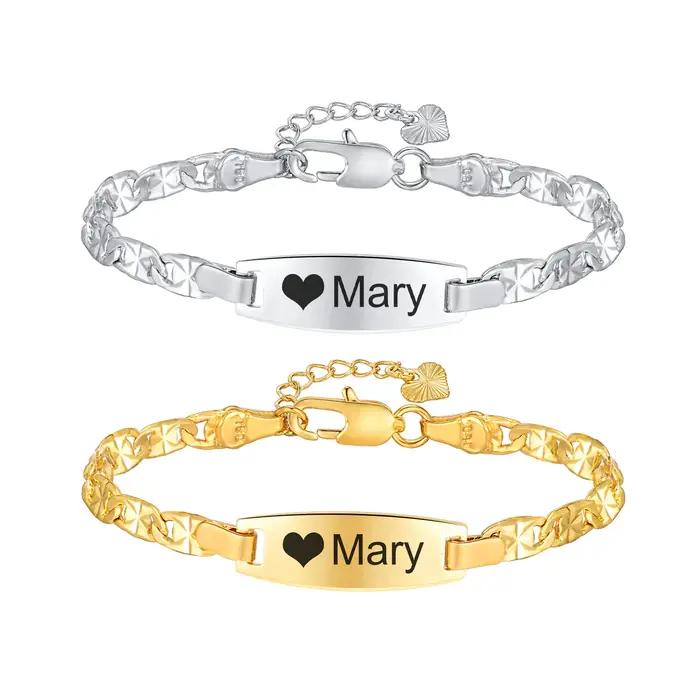Bracelet Personnalisé en Acier Inoxydable pour Bébé