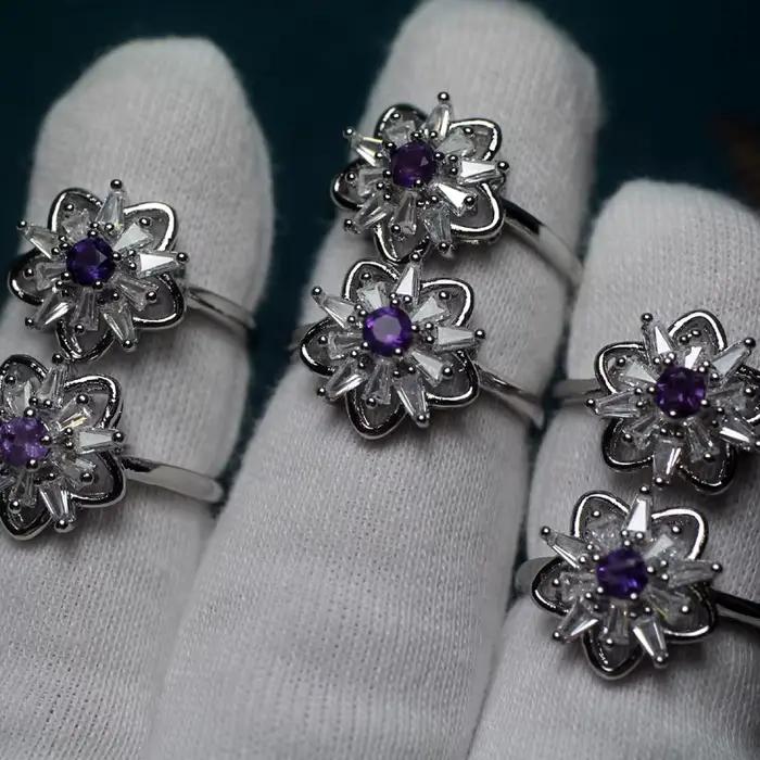Bague ajustable Meihan en tourmaline naturelle colorée de 3 mm pour femme avec perles ovales