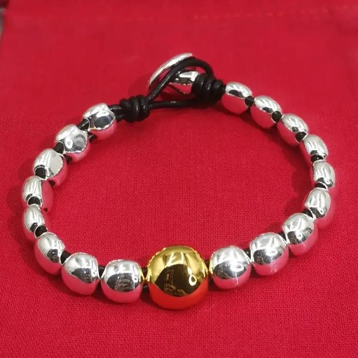 Bracelet de perles rondes irrégulières