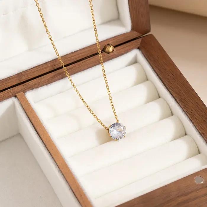 ANENJERY – collier avec pendentif en Zircon pour femmes