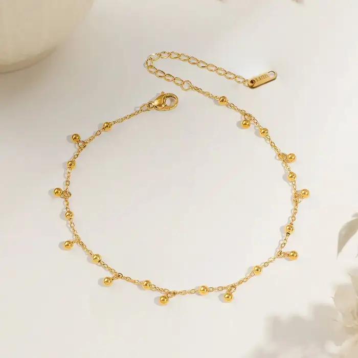 Collier minimaliste en or avec pendentif en forme de haricot pour femmes et filles, bijoux en acier