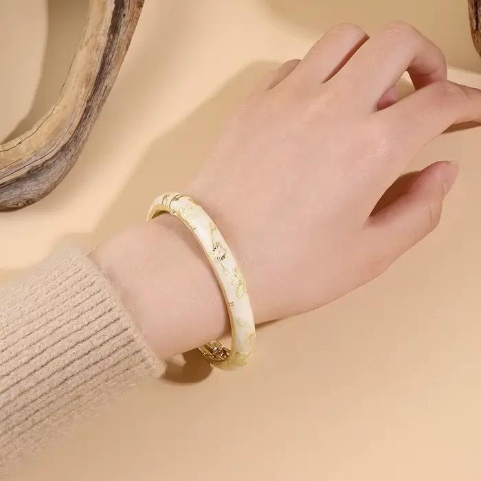 FTCY 2 pièces fleur Bracelet pour femmes Vintage bohème cloisonné