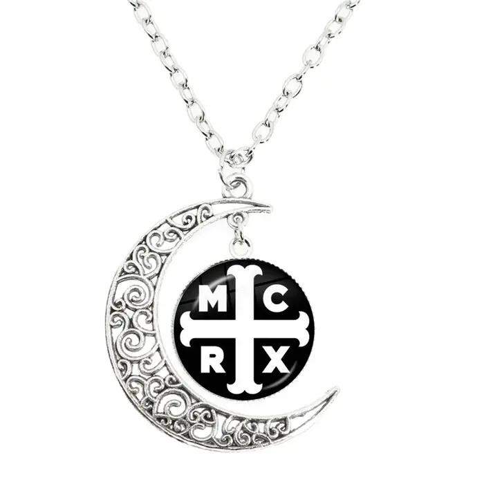 Collier Punk My Chemical Romance Rock Band lune, classique, groupe de musique Mcr, pendentif dôme en