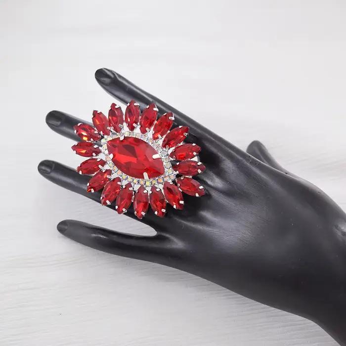 Grande Bague Ovale Ajustable de 5.2x7.3cm pour Femme