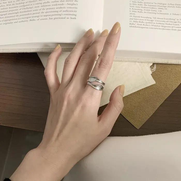 Amaiyllis-Bague en sergé superposée pour femme