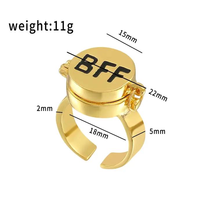 Bague tendance BFF pour adolescent