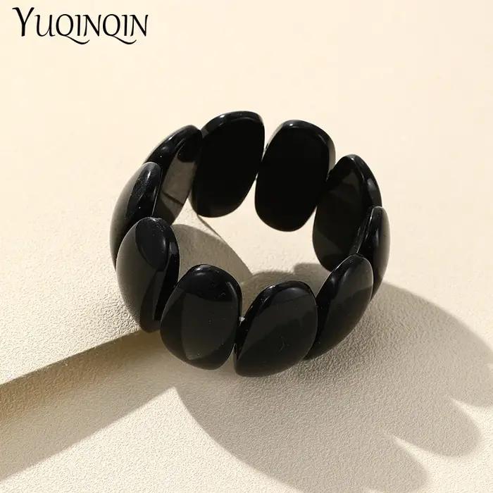 Bracelets fantaisie en résine perlée pour femmes et filles