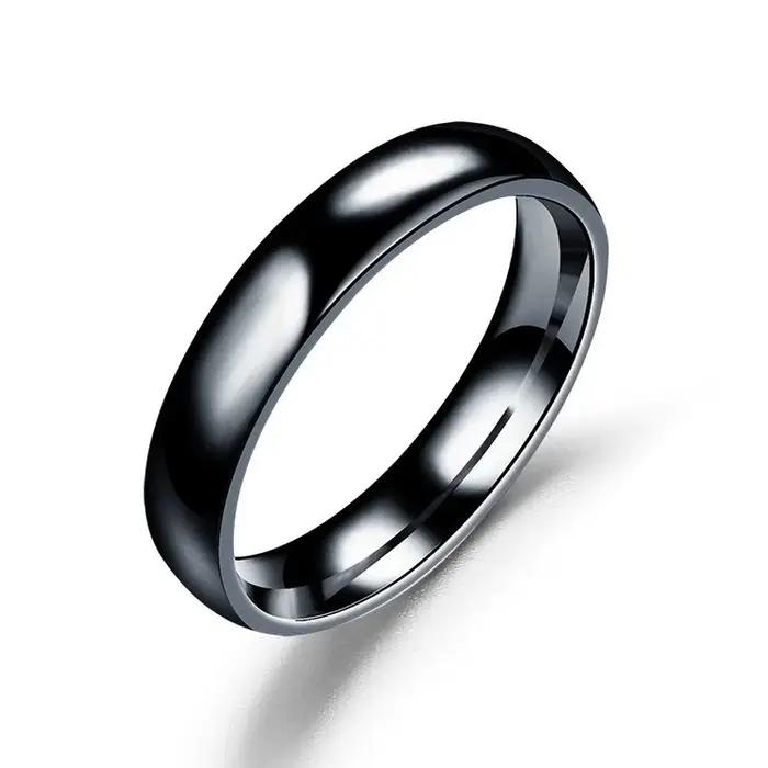 Alliance de mariage en titane plaquée or rose pour homme et femme, résistance aux allergies, bijoux de doigts élégants pour occasions spéciales