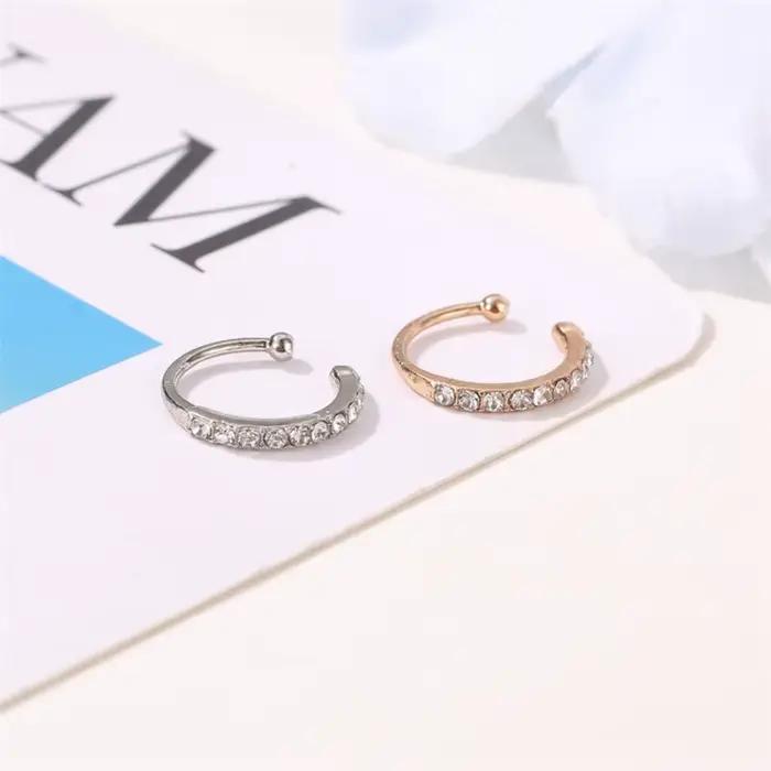 Boucles d'oreilles Helix Cartilage Full Diamond Stud pour femme
