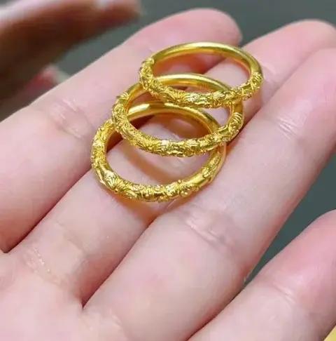 Bagues en or dur 3d, bagues en or pur 24 carats