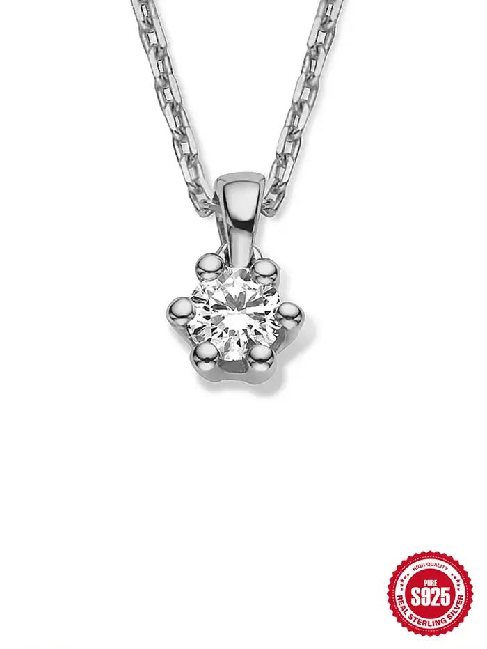 BOAKO Plata De Ley 925 collier pour femmes 2021 Bijoux sur le cou chaîne 12 couleurs pierres tour de cou clavicule