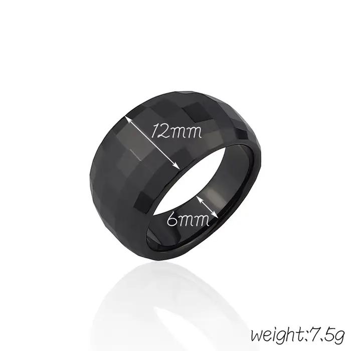 Belles bagues en céramique d'avion Tangent en Arc noir et blanc pour femmes