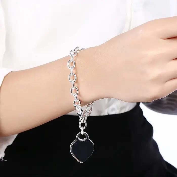 Bracelet en argent Sterling 925 pour hommes et femmes