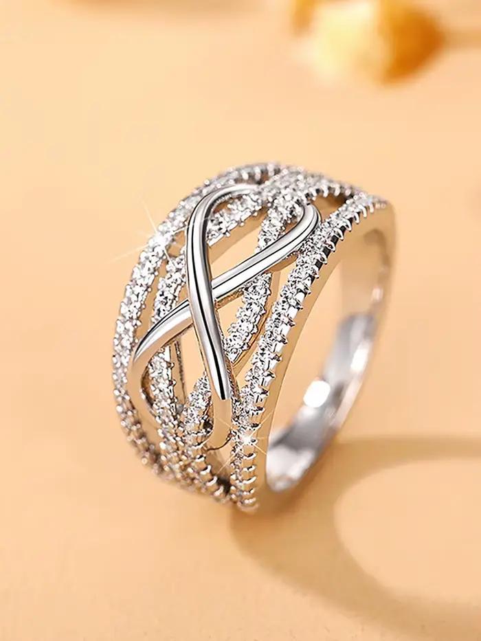 Bague d'amour infini couleur argent Sterling 925