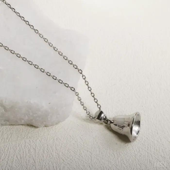 Collier Cloche XIII en acier inoxydable pour femme, bijou à la mode avec pendentif géométrique, cadeau pour anniversaire, mariage et autres occasions spéciales