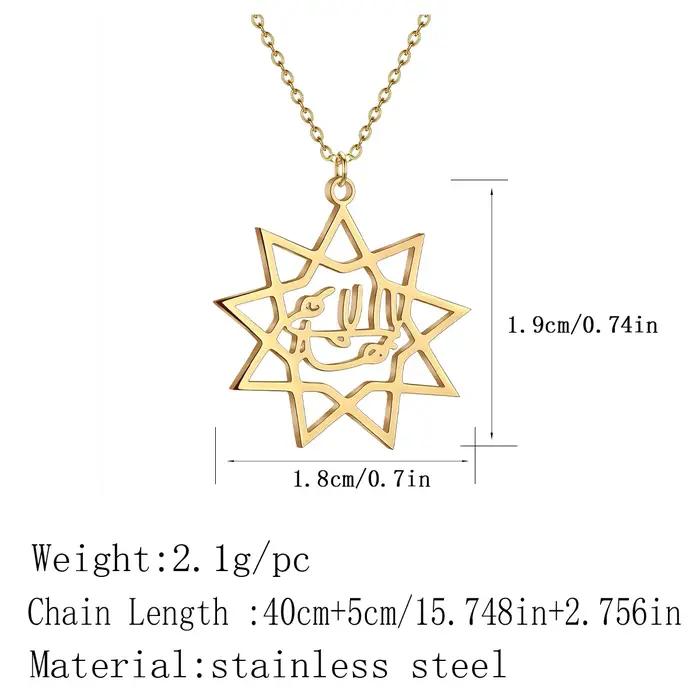Kinitial – collier étoile de bahaisme Bahai à neuf points