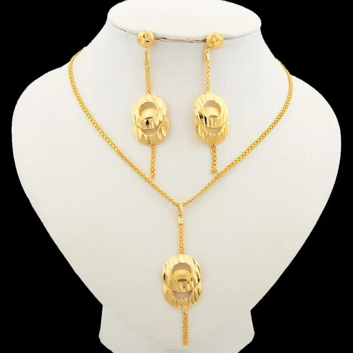 Ensemble de bijoux de couleur dubaï pour femmes
