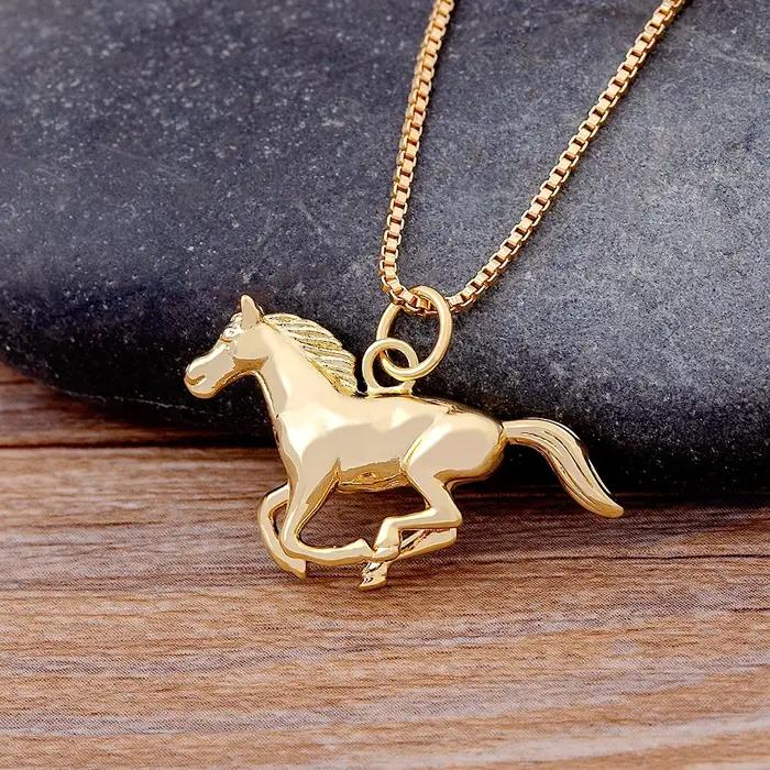 Nidin nouveauté cheval pendentif mode fête de mariage bijoux pour femmes hommes chanceux course chev