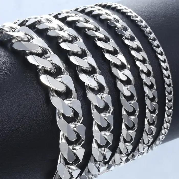 Bracelet chaîne cubaine pour hommes et femmes