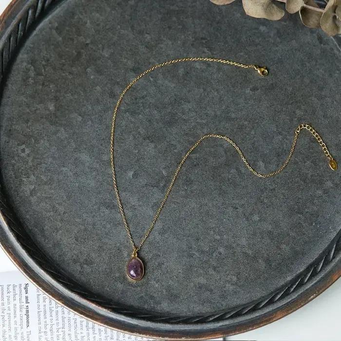 Collier pendentif en cristal pour femme