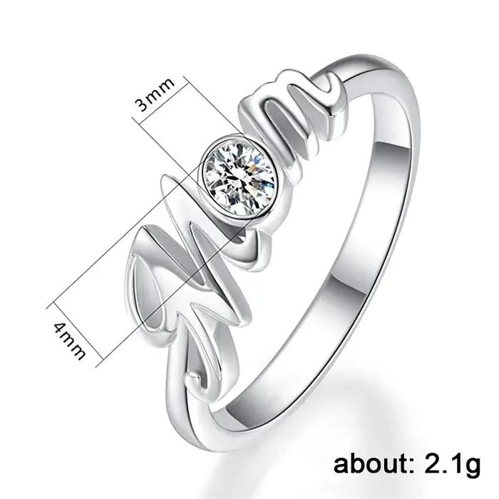 Bague en laiton sertie de zircon cubique en forme de maman pour célébrer la maternité et les occasions spéciales pour femme