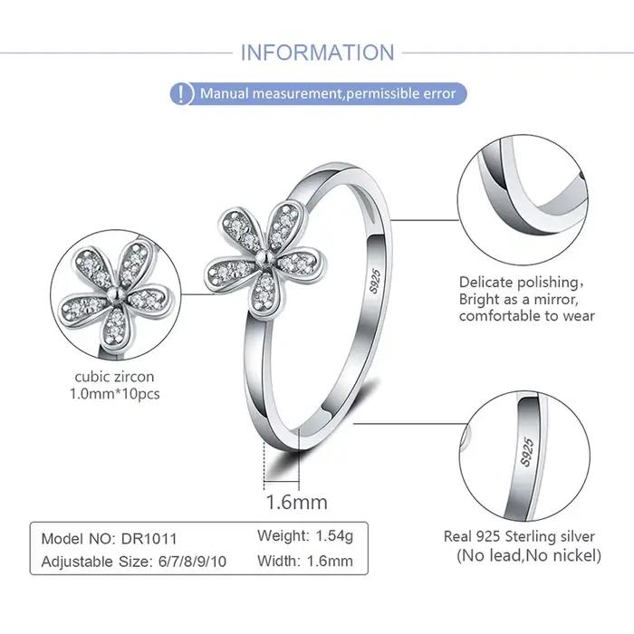 CLUCI – bague classique en argent Sterling 925 pour femmes