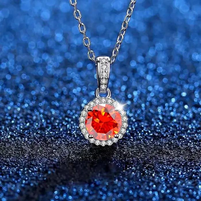 Collier Moissanite véritable pour femmes