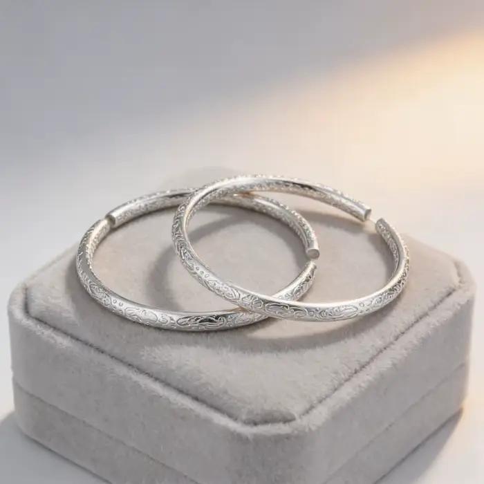 Bracelet en argent Sterling 925 à motif Floral pour femmes, bijoux simples à la mode pour fête d'anniversaire, mariage, anniversaire, cadeau
