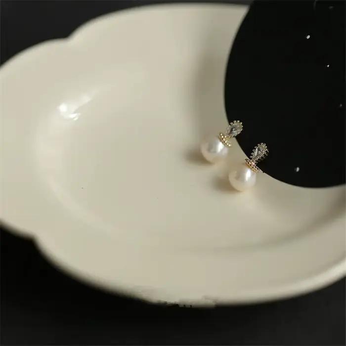 Boucles d'oreilles géométriques en argent Sterling 925 plaquées or 14k pour femmes, bijoux de luxe légers, idéaux pour les mariages et les soirées de gala
