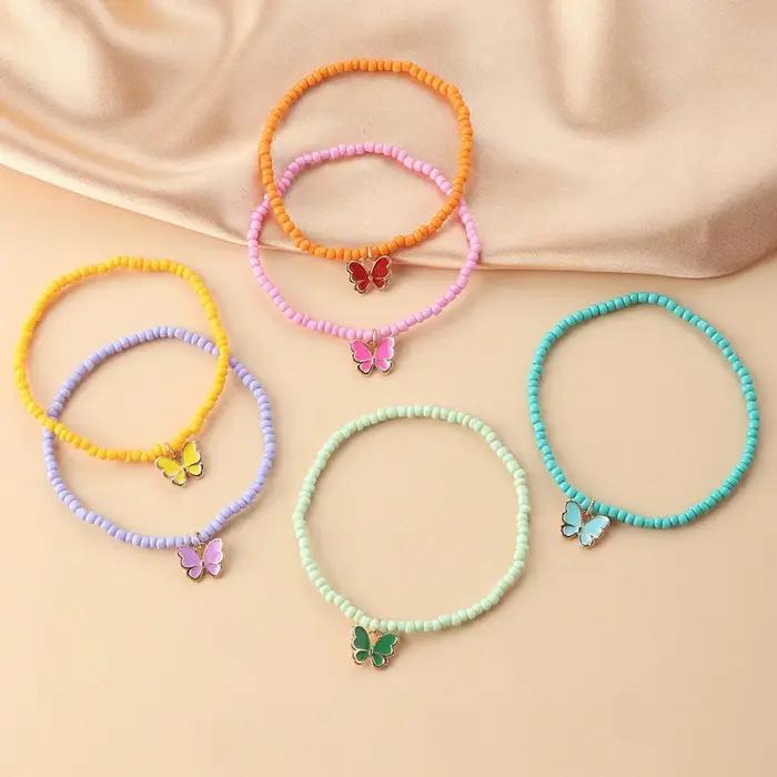 Bracelets papillons empilables perles colorées et breloques métalliques pour femmes style moderne fantaisie quotidienne fantaisie fantaisie fantaisie fantaisie fantaisie fantaisie fantaisie fantaisie fantaisie fantaisie fantaisie fantaisie fantaisie fantaisie fantaisie fantaisie fantaisie fantaisie