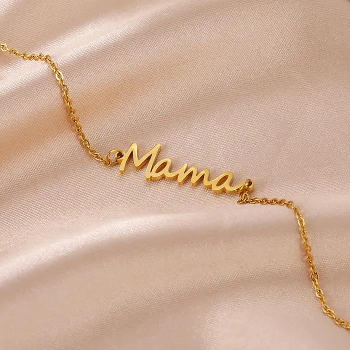 Kkjoy mode acier inoxydable maman Bracelet pour femmes