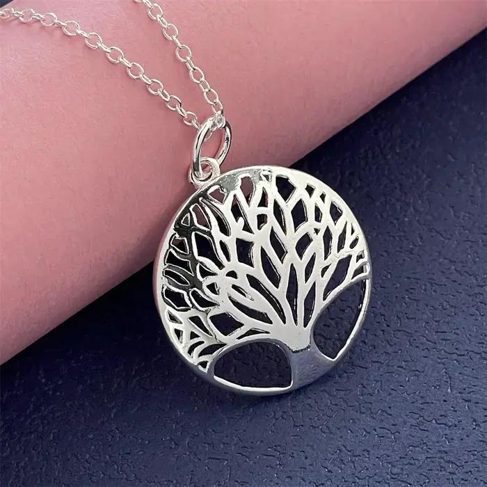 Collier en argent 925 avec pendentif Arbre de Vie
