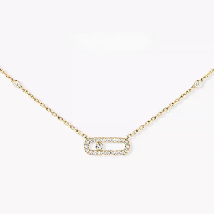 Collier coulissant en diamant au design classique, exsudant un charme élégant