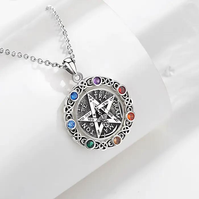 Collier pentagramme Eudora Original 925 argent sterling avec étoile chakra pour femmes et hommes occasions spéciales