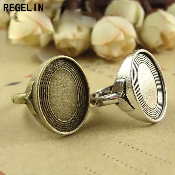 Bagues en bronze antique de style vintage grandes tailles intérieures adaptées à la fabrication de bijoux pour femmes occasions spéciales