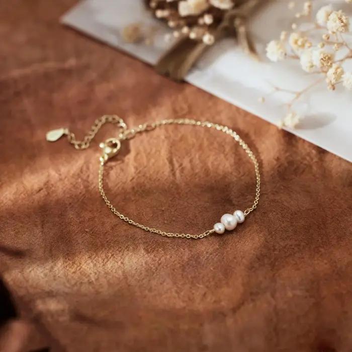 Bracelet à breloques en Imitation de perles pour femmes et filles