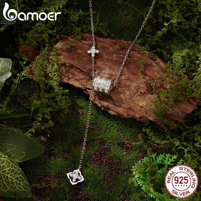 BAMOER – collier en moissanite en argent Sterling 925