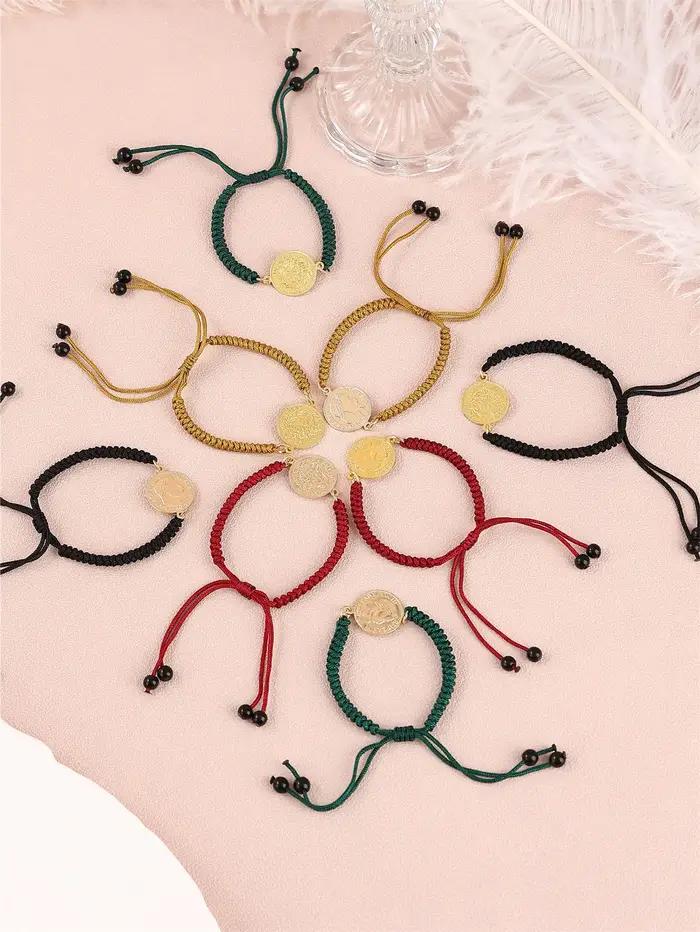 Bracelet Bohème Style Français Motif Pièce de Monnaie Napoléon Femme Occasions Spéciales Mariage Banquet Festival