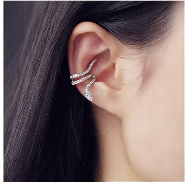 Boucles d'oreilles serpent en argent regardé 925 pour femmes, bijoux fantaisie